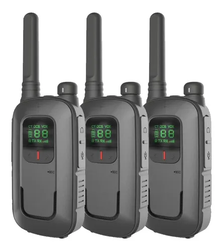 comprar Kit 3 Handy Baofeng Radio Walkie Talkie Bft12 16ch Uhf Lcd