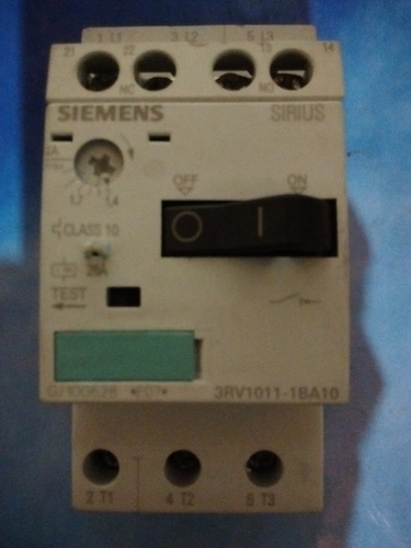 Guardamotor Marca Siemens Modelo 3rv1011-1ba10 De 1.4-2 Amp
