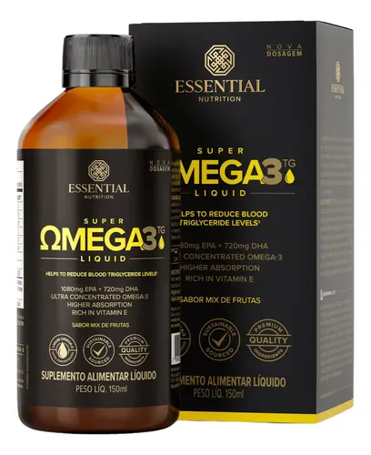 Super Ômega 3 Tg Líquido Essential Nutrition Epa + Dha