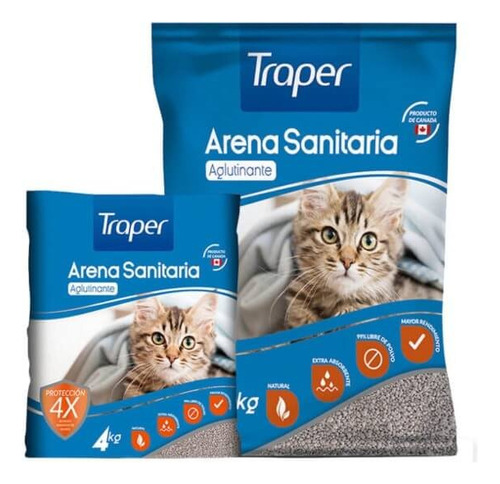 Traper® Arena Sanitaria Aglutinante Para Gatos 18kg