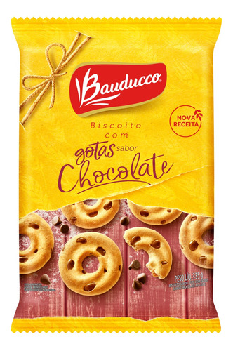 Biscoito Bauducco de leite com gotas de chocolate 335 g