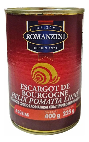 Escargot Romanzini Inteiro Com 4 Duzias Frances