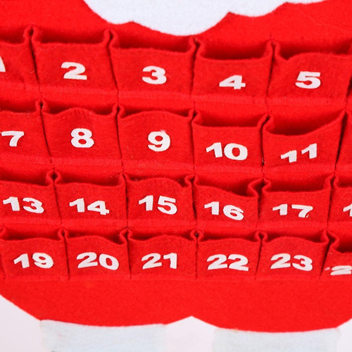 Calendario De Adviento Colgante De Fieltro 3d Para Navidad