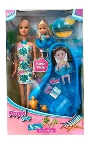 Muñeca Poppi Doll Kiara Rubia En La Playa B160