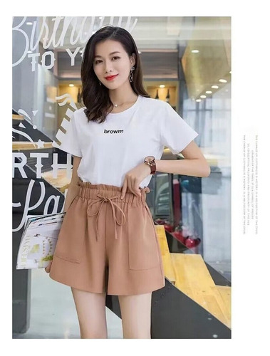 Pantalones Cortos De Moda Elásticos Cómodos Para Mujer