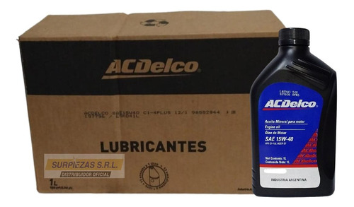 Aceite Mineral Acdelco 15w40 Caja 12 X 1 Litro 3c