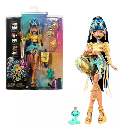 Boneca Monster High Cleo De Nile, inclui acessórios e muito mais