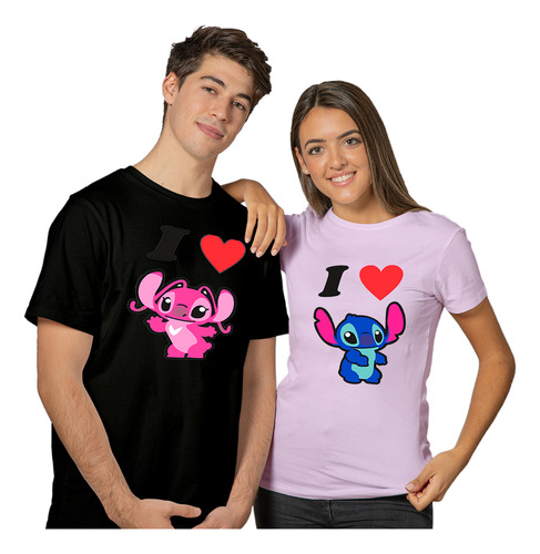 Playera Pareja Duo Diseño De Novios I Love