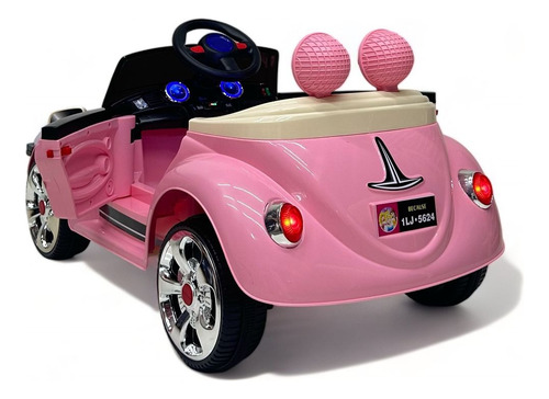Carro Montable Eléctrico Para Niños/niñas,luces, Mp3 Rosa (Usado)