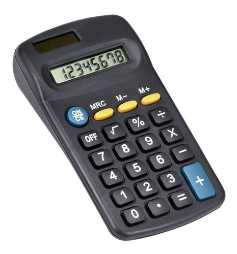 Mini Super Calculadora De Bolso Pequena 08 Dígitos Escolar Cor Palha