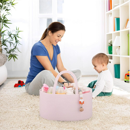 Organizador De Pañales Comse Para Bebés, Cesta Versátil En A