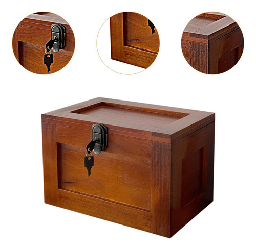 Caja De Madera Para Guardar Joyas, Cosméticos Y Artículos