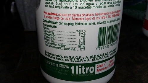 Imagen 3 de 4 de Fertifox Activador De La Floracion 1 L Hormona Envios