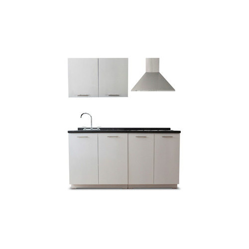 Cocina Integral Moderna Kingston Izquierda 1.70m Blanca.