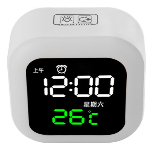 Despertador Digital Con Pantalla Led Grande, 3 Sonidos Conti