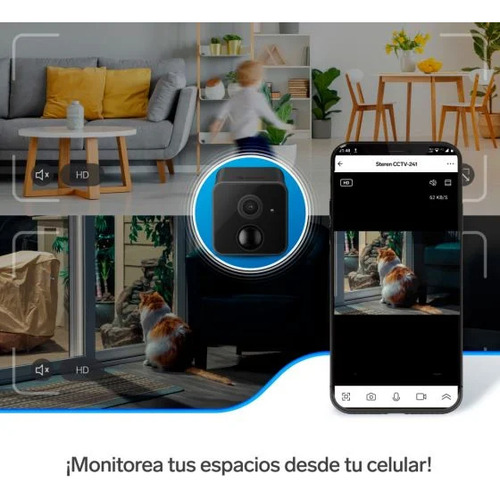 Mini Camara Wi-fi Fija Recargable 2mpx Negro