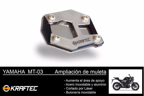 Ampliacion De Muleta Kraftec Yamaha Mt 03 Moto Delta