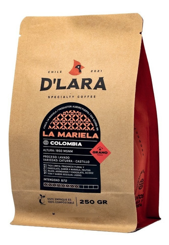 Café D'lara - La Mariela - Colombia | 1kg  En Grano Entero