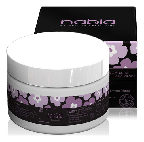 Nabia Crema Facial Hidratante Con Cica, Vitamina B3, Cido Hi