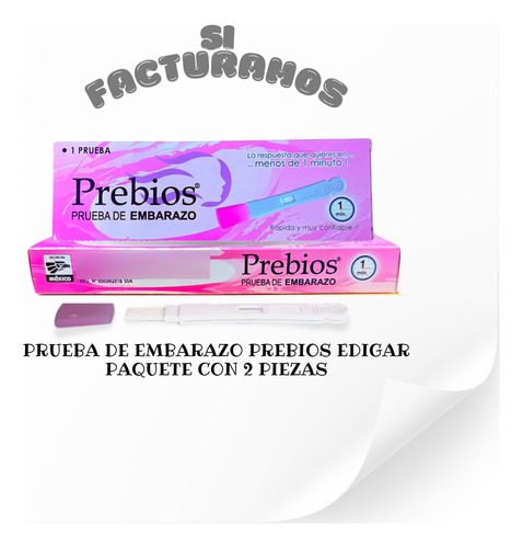 Prueba De Embarazo Prebios Edigar Paquete Con 2 Piezas