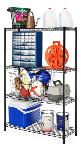 Rack Metálico Decoteam 4 Estantes De Rejillas Ajustables