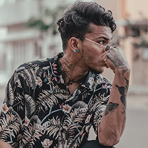 Sailimue 17 Pares De Aretes Para Hombre, Calibres Falsos, Ta