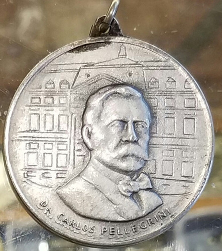 Medalla Plata Carlos Pellegrini Banco De La Nacion Argentina