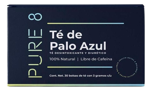 Pure 8 Té De Palo Azul 30 Sobres De Té Con 3 G C/u