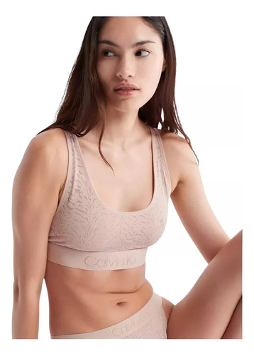 Top Encaje Nude Calvin Klein Para Mujer Original