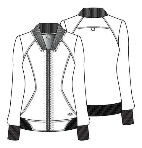 Imagen 5 de 6 de Dickies Dk330 Chamarra Para Quirúrgico Médica Clínica Mujer
