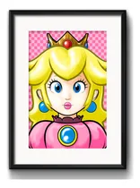 Comprar Cuadro Princesa Peach Pop Art Mario Bros Game Con Paspartú