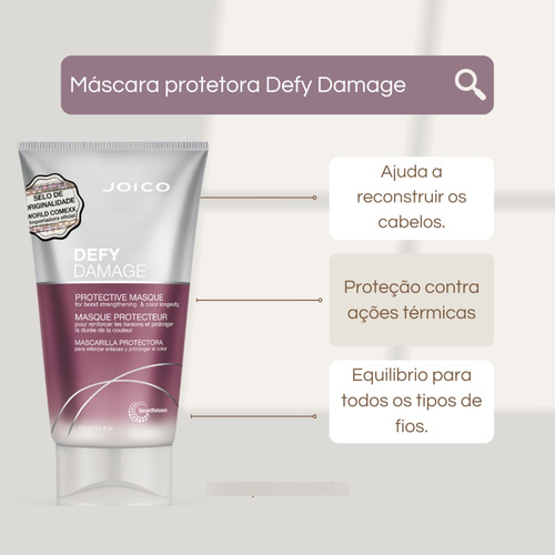 Kit Triplo Joico Defy Damage (shampoo, Condicionador E Másca