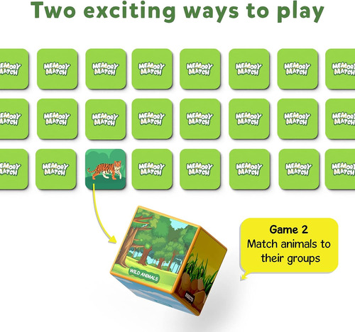 Juego De Mesa Memory Match : Animal Planet