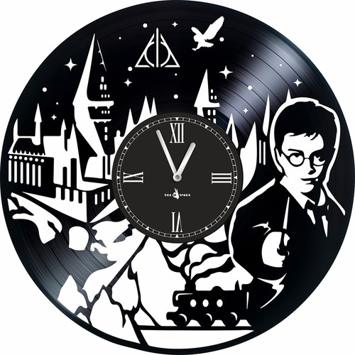 Reloj De Pared De Vinilo Compatible Con Harry Potter, 12 