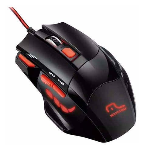 Mouse Optico Xgamer Fire Button Usb 2400dpi Preto E Vermelho Cor Preto/Vermelho