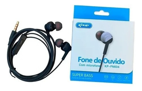 Fone De Ouvido Stereo Com Microfone Bass Knup-modelo-fn604