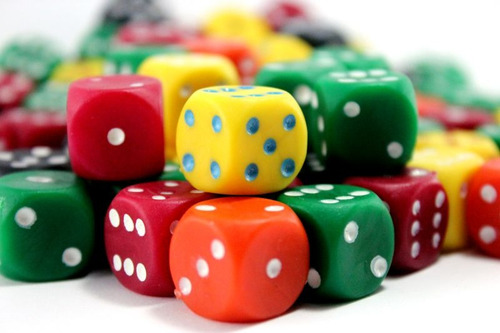 50 Dados De Colores 15 Mm