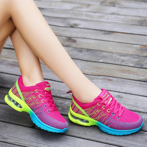 Zapatillas Deportivas Ligeras Para Correr Con Suela De Malla Tejida Para Mujer