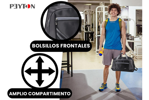 Imagen 3 de 10 de Bolso Deportivo Original Gym Viaje Grande Reforzado Tsr!!!
