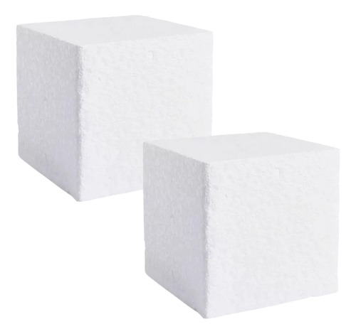 Cubo De Plumavit 20 Cm. / Pack 2 Uni.