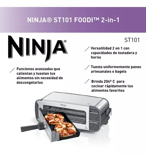 Ninja® Foodi Tostador Plegable 2 En 1 - St101 Color Plateado