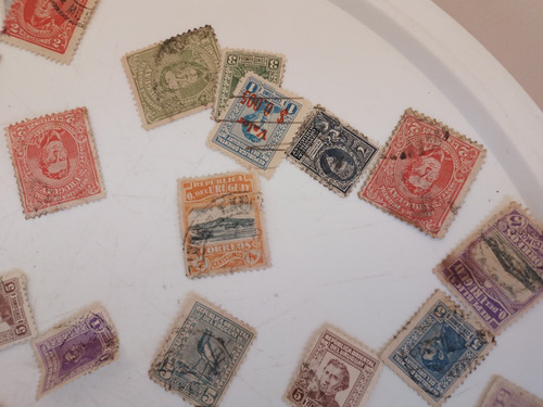 Lote Antiguas Estampillas Uruguay Variado Ver Leer L15 (Usado)