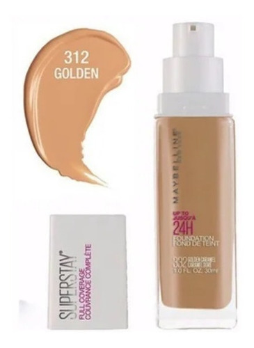 Base Maybelline Superstay Tono 312 Golden 