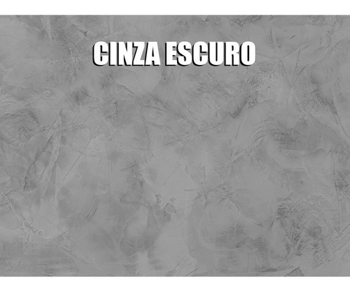 Parede Cimento Queimado Cinza Escuro Com Massa Mega 5,6kg