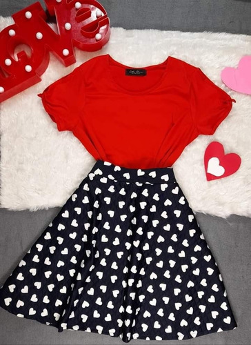 Conjunto De Falda Y Blusa 