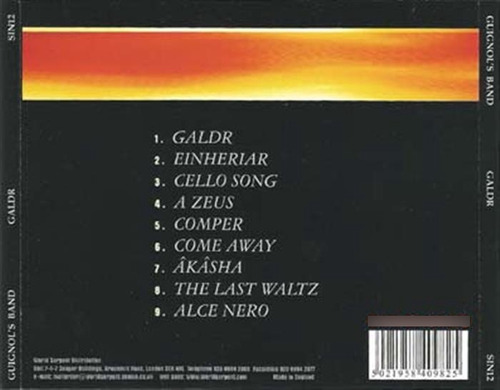 Cd Galdr (guignol's Band (2)) Estándar