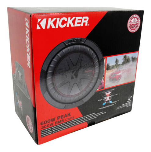 Kicker 48cwr82 Compr 600 Watt 8 Subwoofer Dvc 2-ohm Car Ccc
