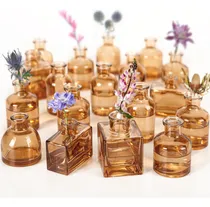 Comprar Mini Floreros Pequeños Juego De 20 Floreros De Vidrio Ámbar