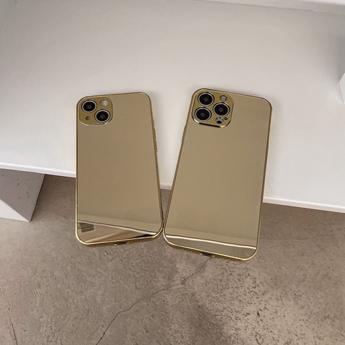 Funda Protectora Acrílica Efecto Espejo Para iPhone X Xs Max Xr 11 12 13 14 15 16 Pro Max 14plus 15plus 16plus