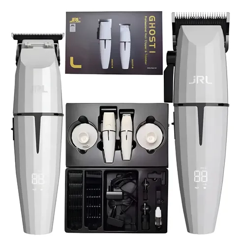 JRL GHOST I ヘアクリッパーセット Kit Jrl Ghost 1 Com Máquina De Corte E Acabamento Profission